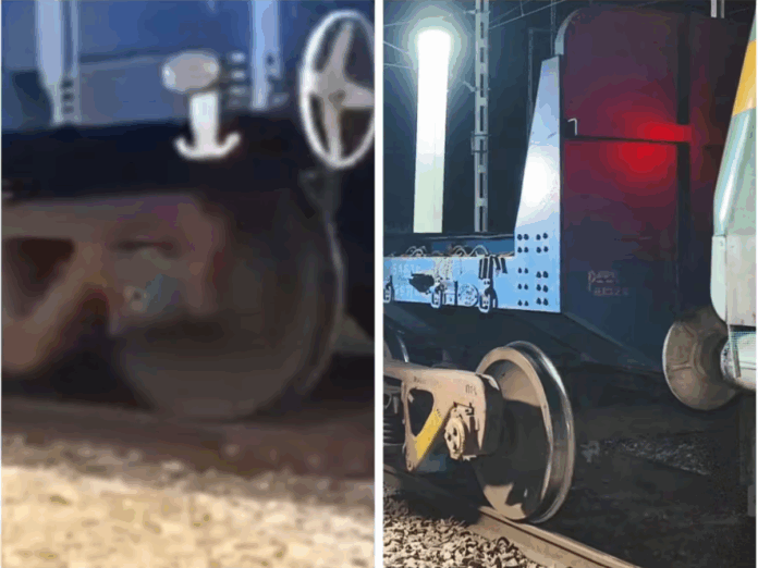 Railway crossing freight train smoke incident