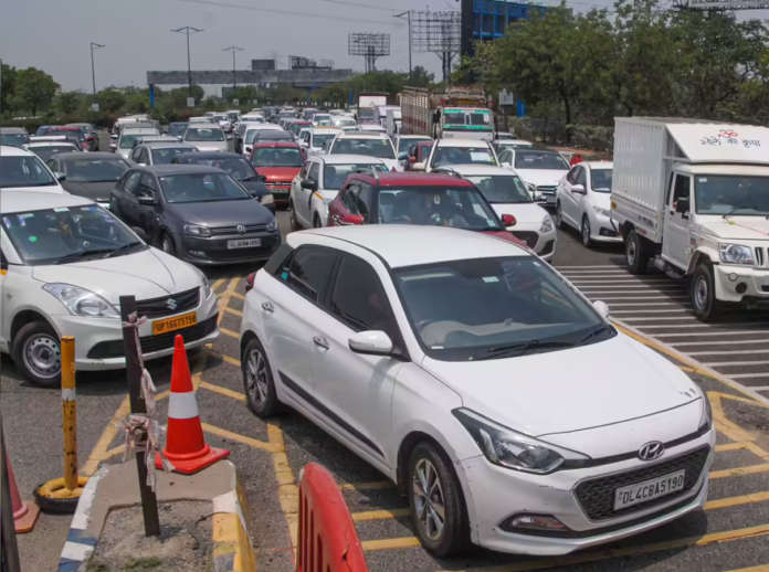 Checking of vehicles at Delhi-UP border, file photo.